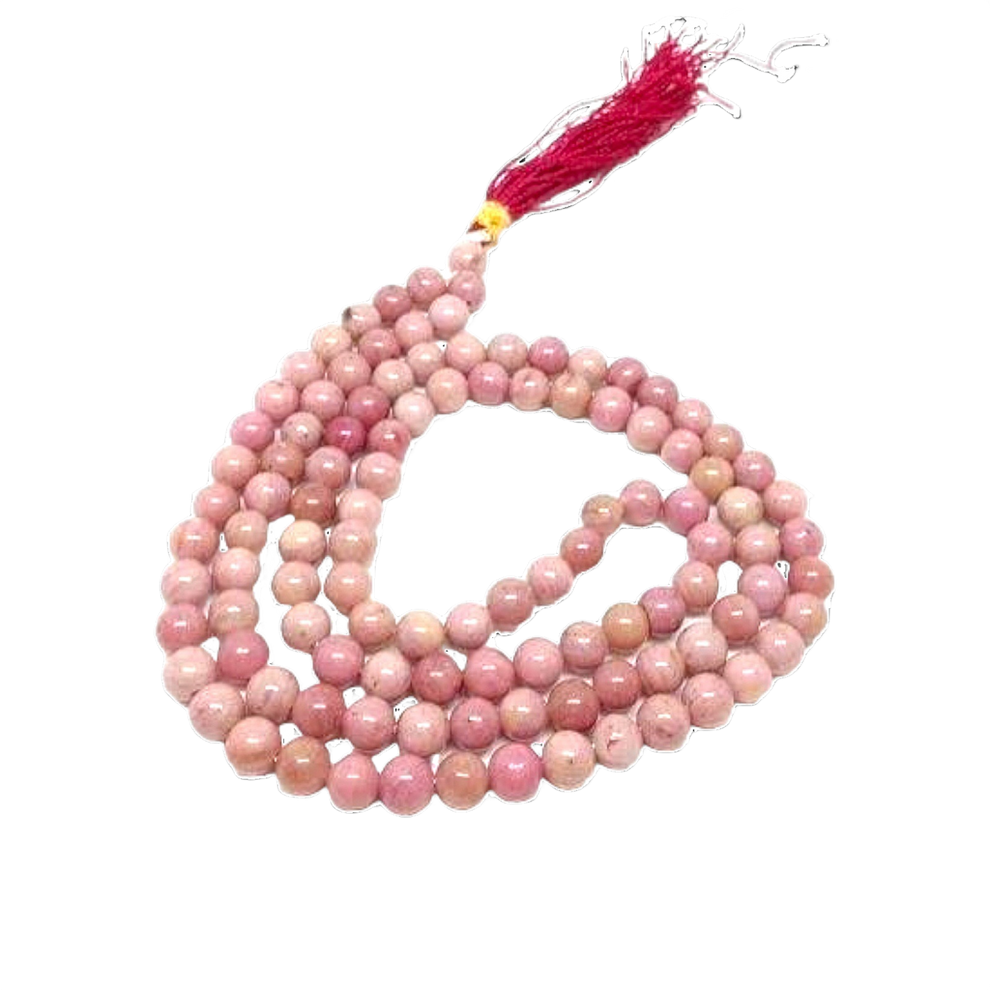 Aura Rhodochrosite Jap Mala (108 Beads, Energised)