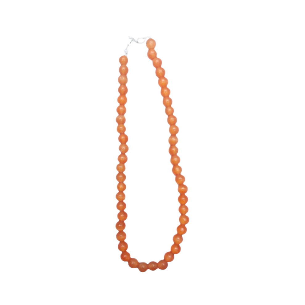 Aura Orange Selenite Mala (16 inch, Natural & Energised)
