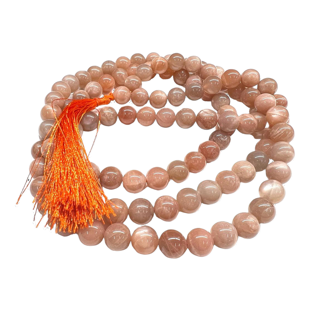 Aura Sunstone Jap Mala (108 Beads, Energised)
