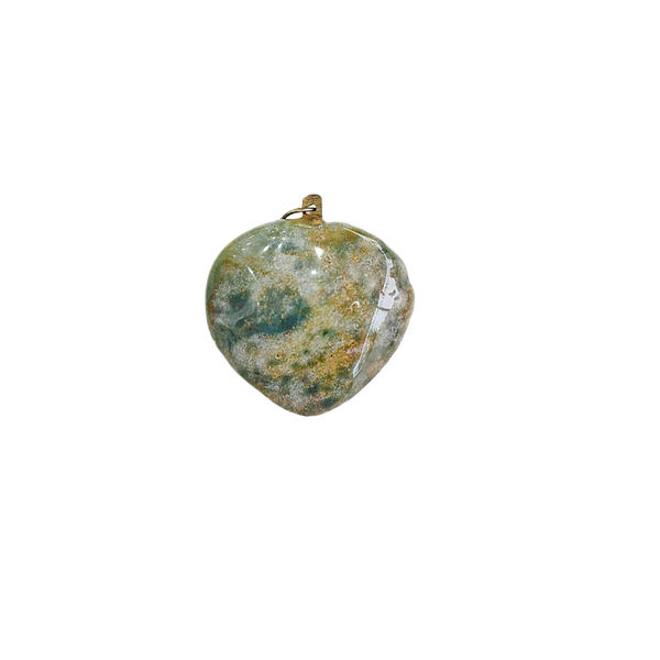 Unakite Heart Pendant