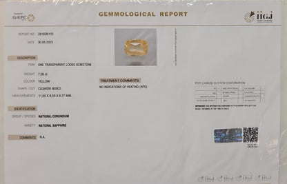 Yellow Sapphire Stone (Premium) - Sri Lanka