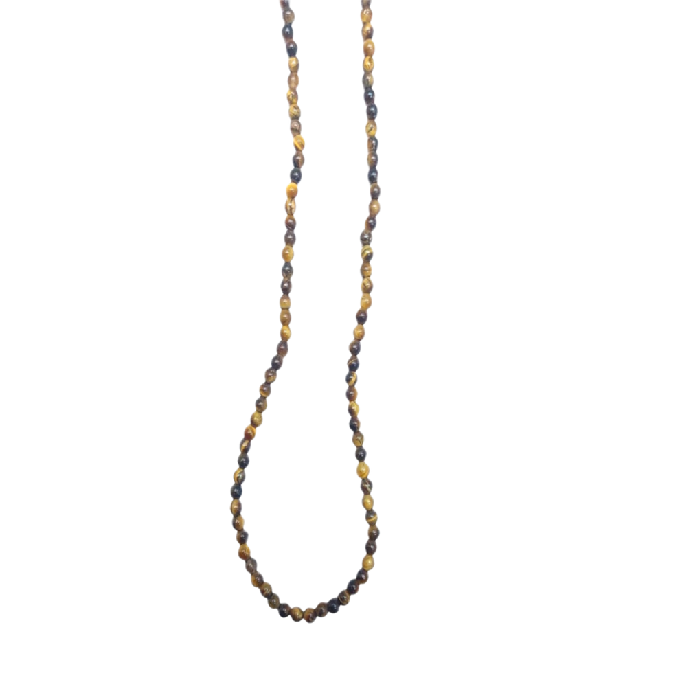 Aura Yellow Tiger Eye Mala (16 inch, Natural & Energised)