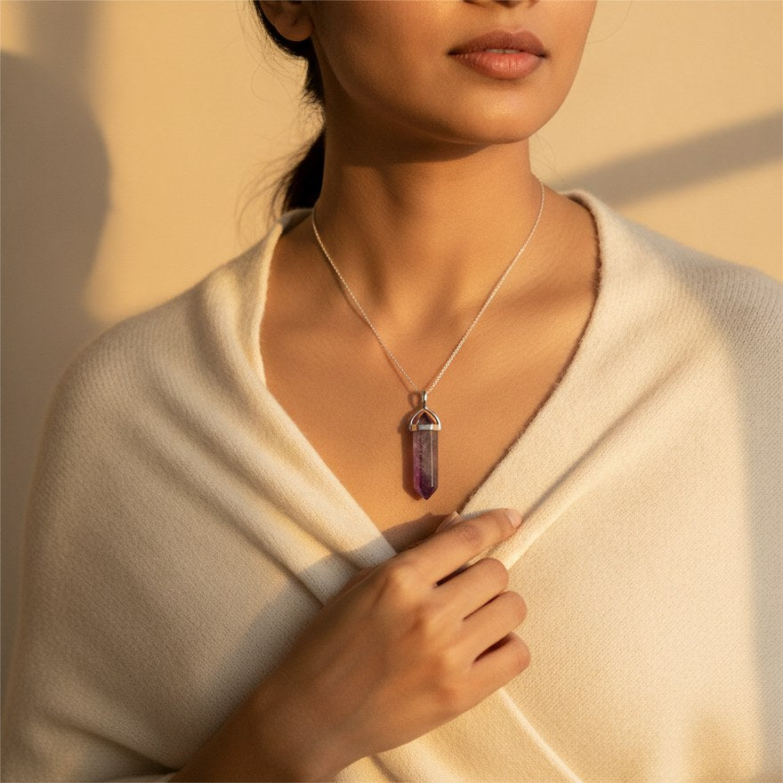 Amethyst Heart Pendant
